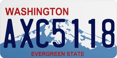 WA license plate AXC5118