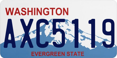 WA license plate AXC5119