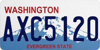 WA license plate AXC5120