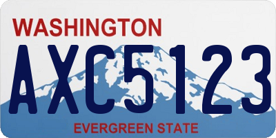 WA license plate AXC5123
