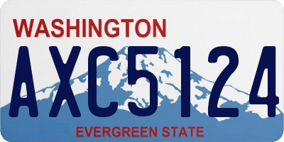 WA license plate AXC5124