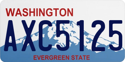 WA license plate AXC5125