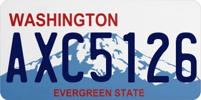 WA license plate AXC5126