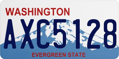 WA license plate AXC5128
