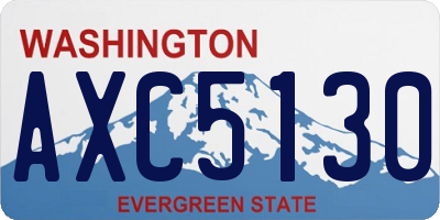 WA license plate AXC5130