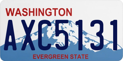 WA license plate AXC5131