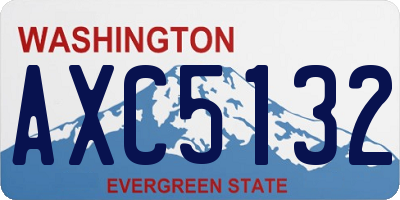 WA license plate AXC5132