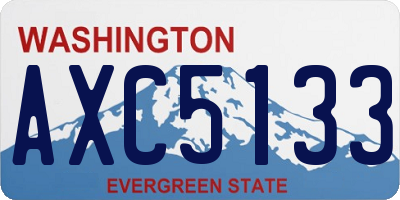 WA license plate AXC5133