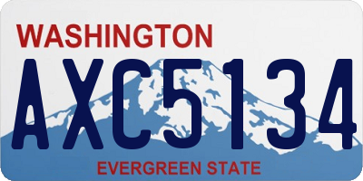 WA license plate AXC5134