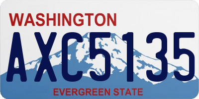 WA license plate AXC5135