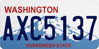 WA license plate AXC5137