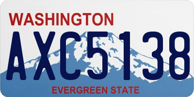 WA license plate AXC5138