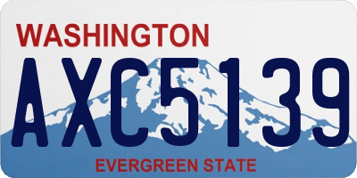 WA license plate AXC5139