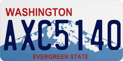 WA license plate AXC5140