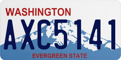 WA license plate AXC5141