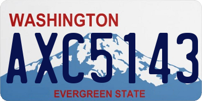 WA license plate AXC5143
