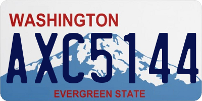 WA license plate AXC5144