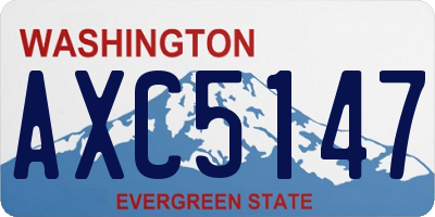 WA license plate AXC5147
