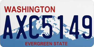 WA license plate AXC5149