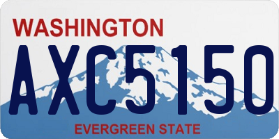 WA license plate AXC5150