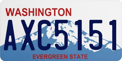 WA license plate AXC5151