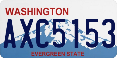 WA license plate AXC5153