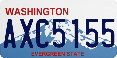 WA license plate AXC5155