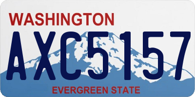 WA license plate AXC5157