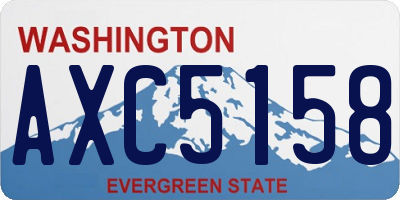 WA license plate AXC5158