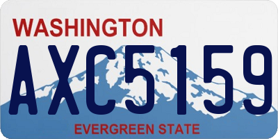 WA license plate AXC5159