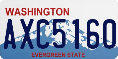 WA license plate AXC5160