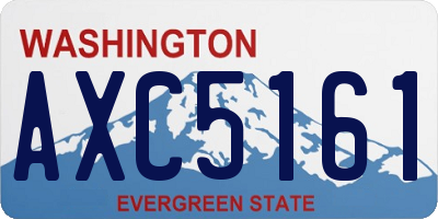 WA license plate AXC5161