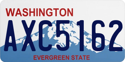 WA license plate AXC5162