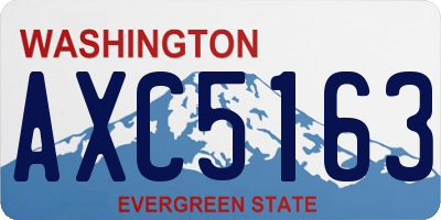 WA license plate AXC5163