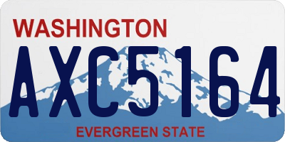 WA license plate AXC5164