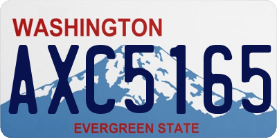 WA license plate AXC5165