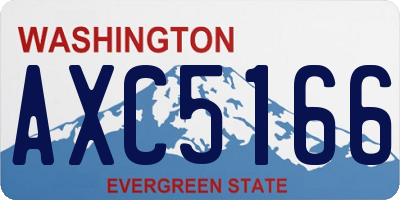 WA license plate AXC5166