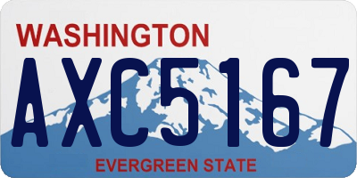 WA license plate AXC5167