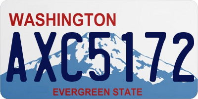 WA license plate AXC5172