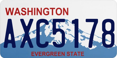 WA license plate AXC5178