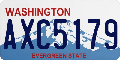 WA license plate AXC5179
