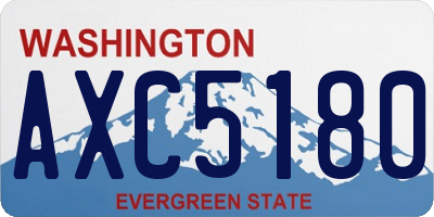 WA license plate AXC5180