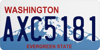 WA license plate AXC5181