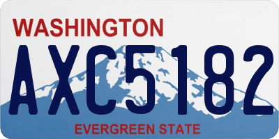 WA license plate AXC5182