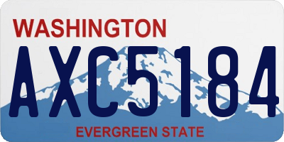WA license plate AXC5184