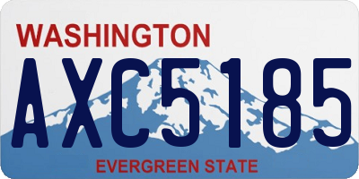 WA license plate AXC5185