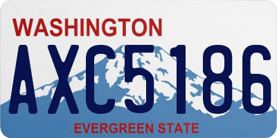 WA license plate AXC5186