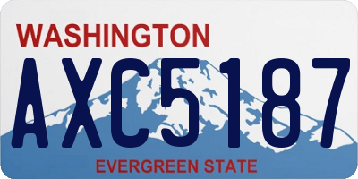 WA license plate AXC5187