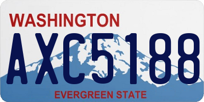 WA license plate AXC5188