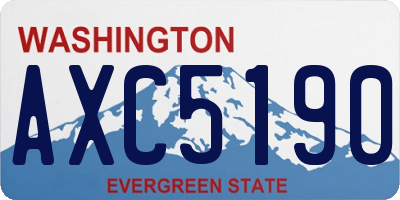 WA license plate AXC5190